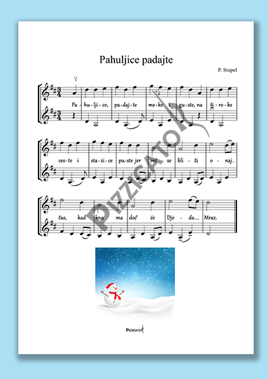 Najljepše božićne pjesme za dvije violine (ili druge instrumente) pahuljicelogo