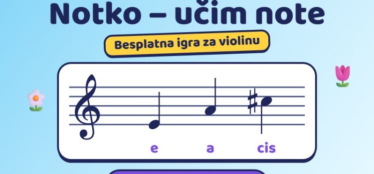 Notko – besplatna igra za učenje nota na violini
