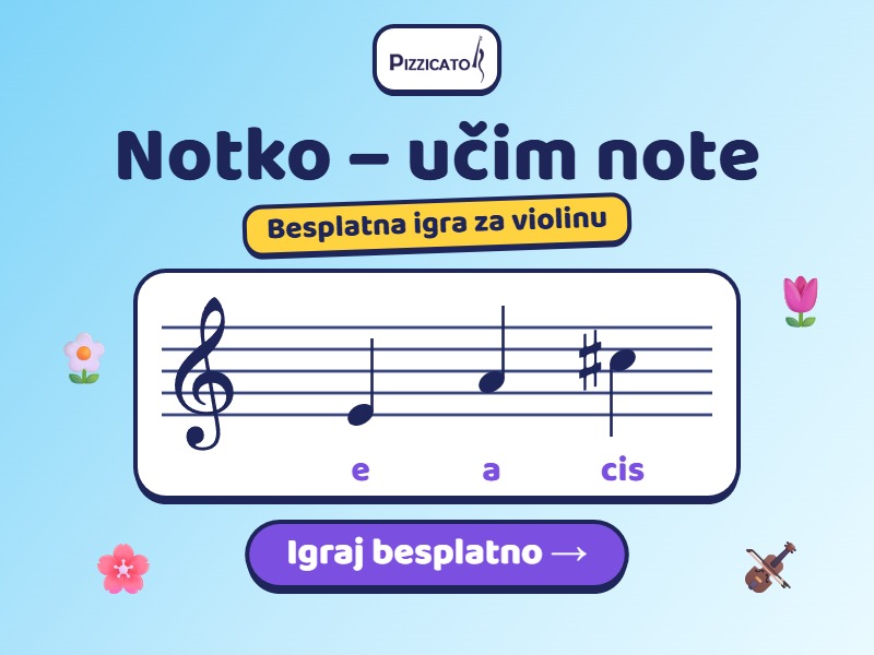 Notko – besplatna igra za učenje nota na violini